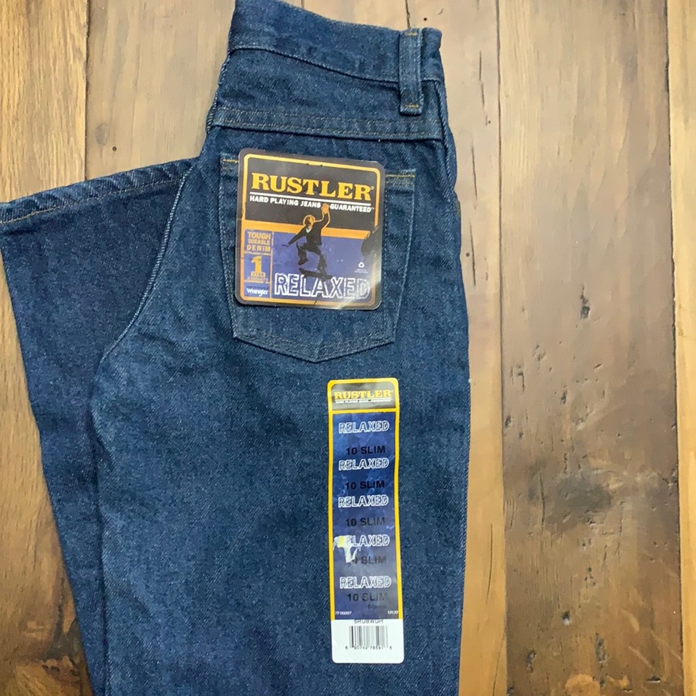 2 pair NEW Rustler Wrangler boys jeans Size 10 slim. $20